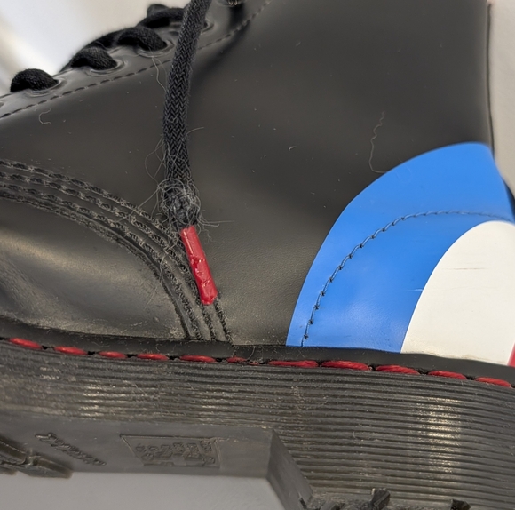 Dr. Martens Black Boots with Blue and White Accents - Picture 4 of 11